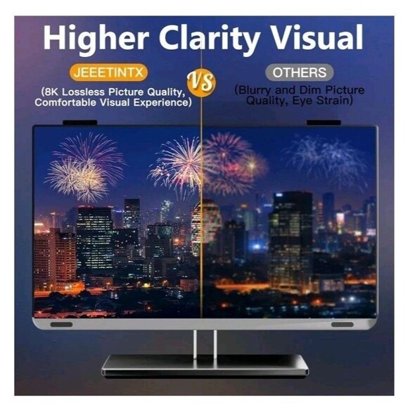 Magnetic Computer Privacy Screen Filter 24 inch, Removable Hanging Thin Bezel An - Picture 6 of 9